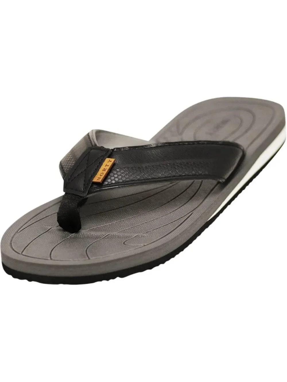 Norty Thong Men's Grey Black Footwear For Summer Comfortable Sandals Casual